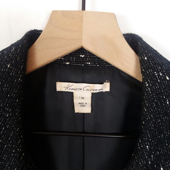 Kenneth Cole tweed moto blazer jacket - Picture 7 of 8